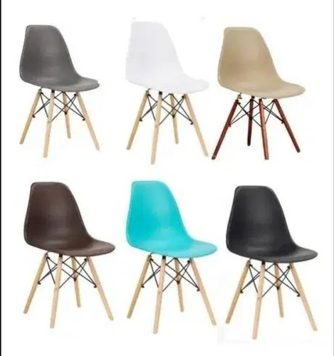 Silla Eames Eiffel Estilo Retro Madera Mesa Comedor 