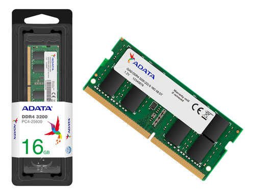Memória Ram Ddr4 16gb 3200mhz Notebook Adata Ad4s320016g22