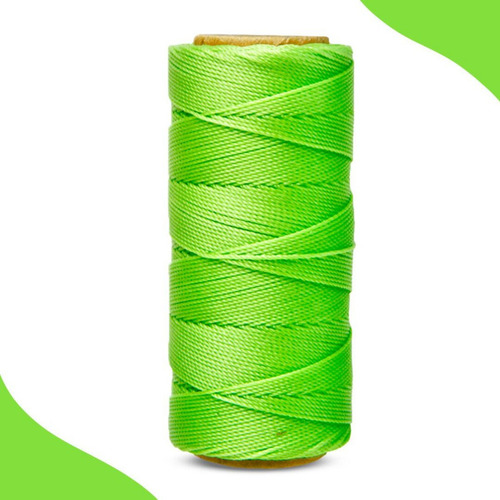 Cordão Encerado 1mm - Fio Cordone - 100m - Diversas Cores Cor 225 - Verde Limão