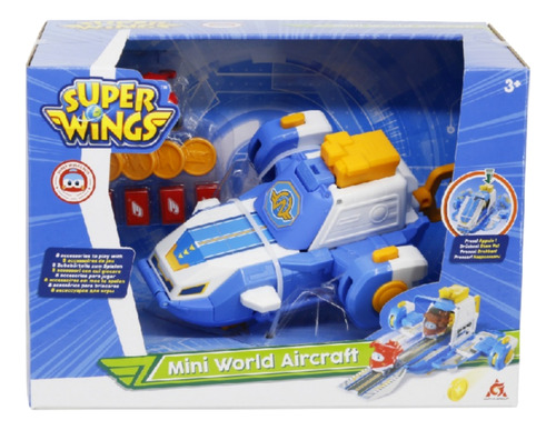 Super Wings Mini Base Aerea Avión Para Niños