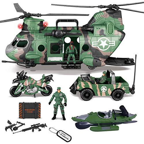 Joyin Juego De Juguete De Helicóptero De Transporte Militar 