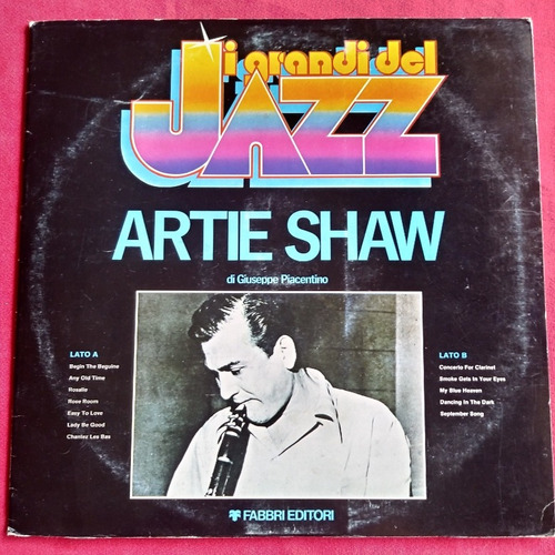 Artie Shaw Clarinete I Grandi Del Jazz Lp No Cd Ed It Calida