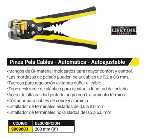 Pinza Pelacables Pela Cable Crossmaster Automatica Ajustable