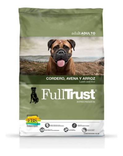 Alimento Para Perro Full Trust Cordero, Avena Y Arroz 2kgs