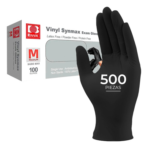 Guantes De Nitrilo Libre De Latex Sin Polvo Azul Negro 500pz