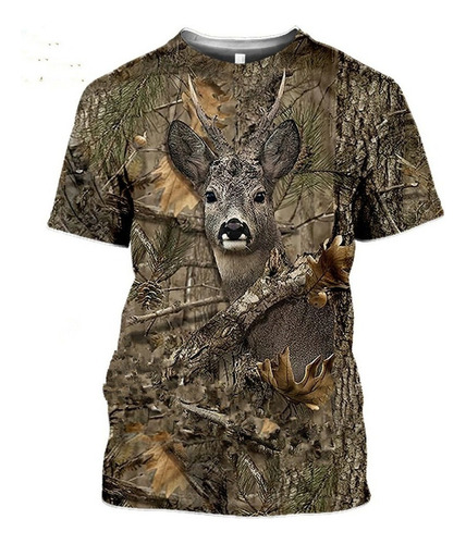 Camiseta Camuflaje Caza Animal 3d