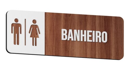 Placa Sinalização Banheiro Auto Relevo Cinema Aeroporto Loja