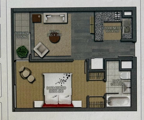 Departamento 1 D 1 B Con Estacionamiento Y Bodega 