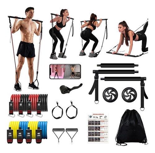 Kit De Barra De Pilates Definitivo, Equipo Portátil De Entre