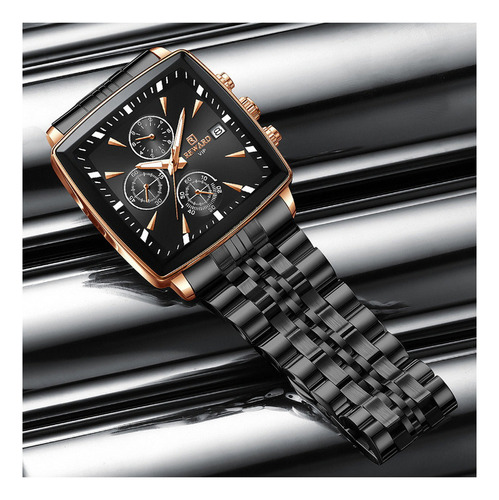Reloj De Cuarzo Reward Cuadrado Con Cronógrafo