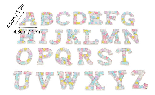 Parche Autoadhesivo Con Forma De Letra, 26 Unidades, Color P