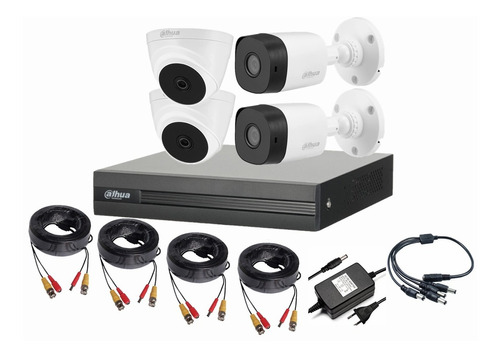 Cctv Kit Profesional Dahua Dvr 8ch + 4 Cam 720p Tienda9cl