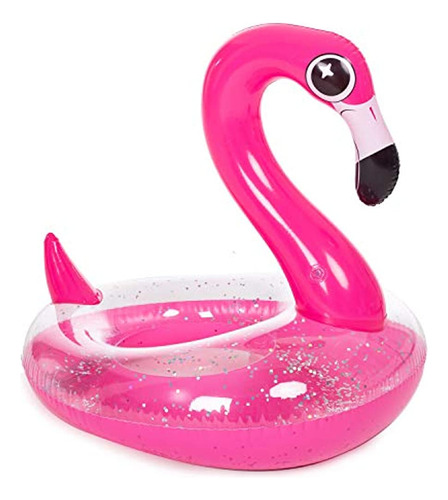 Flotador De Piscina De Flamenco Hinchable Joyin Con Brillos