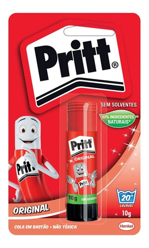 Cola Bastão Pritt 10g Henkel Genuína Escolar Lavável Atóxica