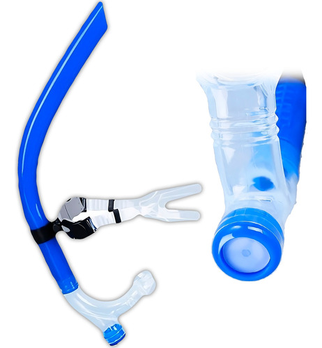 Snorkel Tubo Para Natación Buceo Frontal Con Válvula Azul