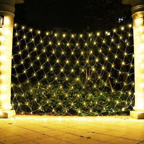 Luces De Navidad Malla 150x150cm 100 Bombillos Blanco Cálido