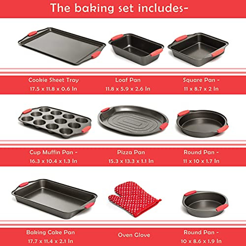 Juego De Moldes Para Hornear De 8 Piezas, Juego De Bandejas
