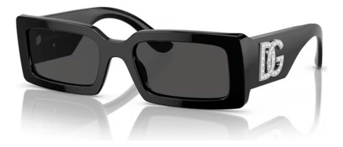 Lentes Dolce & Gabbana Dg4447b 335587 Black Dark Grey Diseño Solar