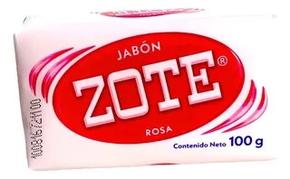 Jabon Lavanderia En Barra Zote Rosa Para Ropa De Color 100g