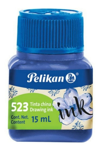 Tinta China Frasco De 15 Ml Pelikan Azul Ultramar