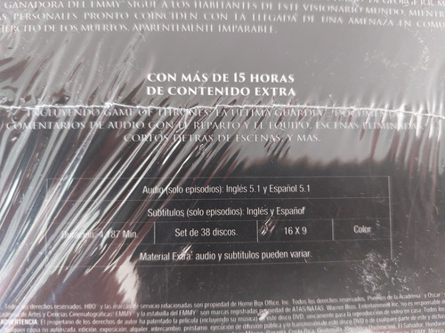 Bluray Game Of Thrones Temporadas 1-8 (Usado)