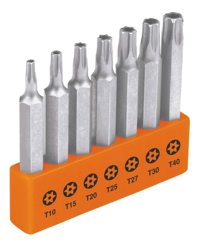 Juego De 7 Puntas Torx Con Seguro 2  Truper 17813