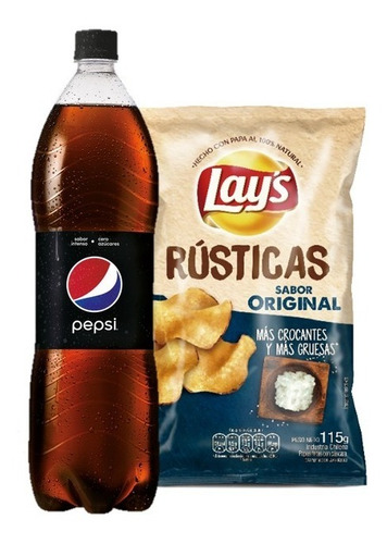 Refresco Pepsi Black 1,5 Lts + Lays Rústicas 115 Gr