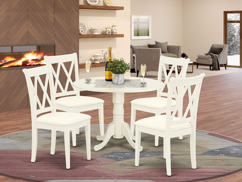 East West Furniture Dlcl5-whi-c Dublin - Juego De Habitacion