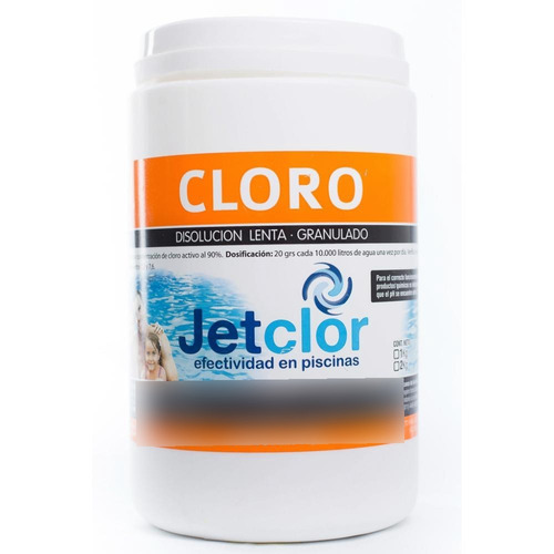 Cloro 90 Piscinas Granulado Disolución Lenta Jetclor 1 Kg