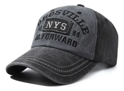 Zxeboné Aba Curva Bordado Estilo Baseball Casual Preto Pp