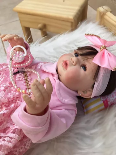 Bebê Reborn Abigail Loira Pode Banhar Cabelo Fio A Fio 2 Kg - Bolsa  Maternidade