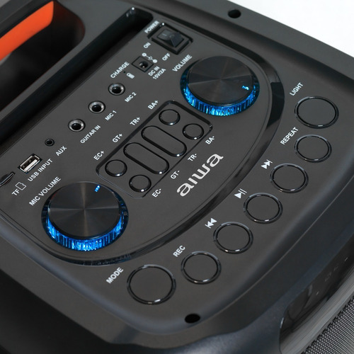 Imagen 5 de 5 de Parlante Portatil Aiwa Karaoke Bluetooth Tws Led Aw-poh1d