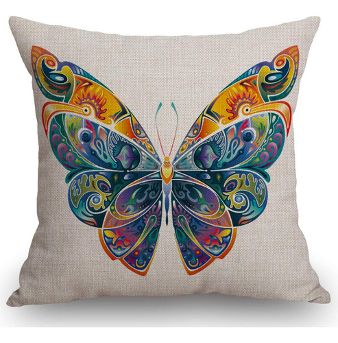 Fundas De Almohada De Mariposas Coloridas Para Decoración De