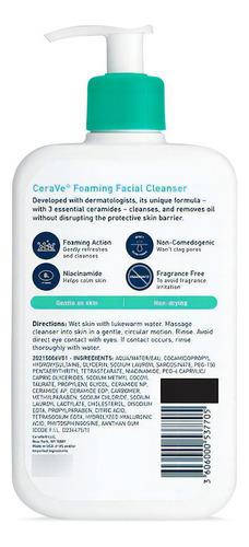 Cerave Foaming Facial Cleanser - Ml A Tipo De Piel Mixta