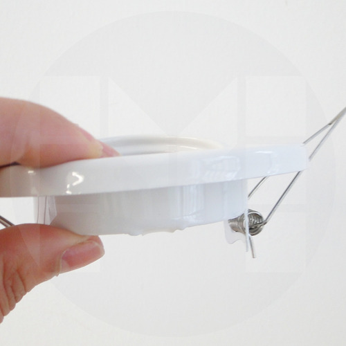 Imagen 4 de 10 de Spot Embutir Blanco Circular Con Dicroica Led 7w Pack X20
