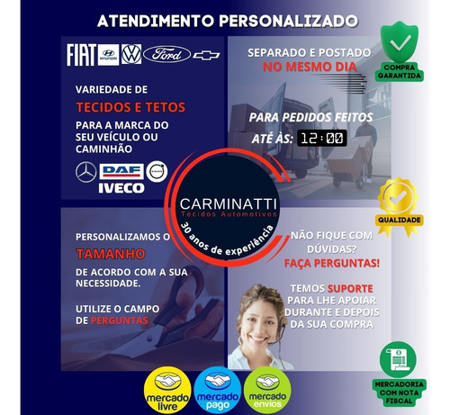 Tecido Automotivo Vw Trendline E Imotion 13/15 Off Set 3,20m