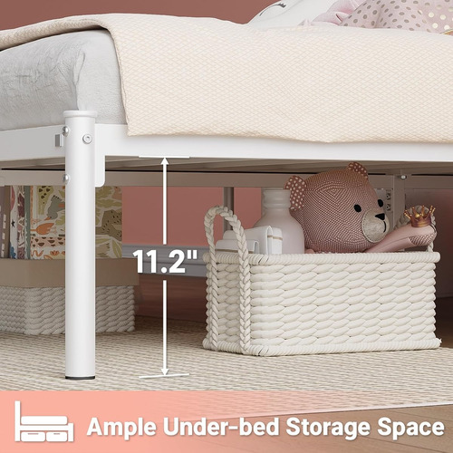 Base De Cama Matrimonial Weeho C/cabecera D Princesa Blanco