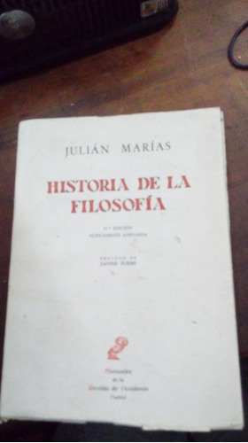 Libro Historia De La Filosofia  Julian Marias
