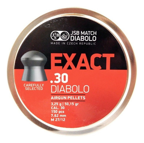 Chumbos Jsb Exact Cal 7,62mm 3,25g Pcp 150un Aventureros 