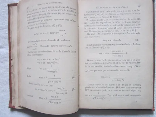 Antiguo Libro De Trigonometria Montevideo 1874 (Usado)