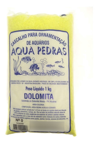 Areia Amarela Para Aquários E Jardins Decoração Nº 0 - 1kg