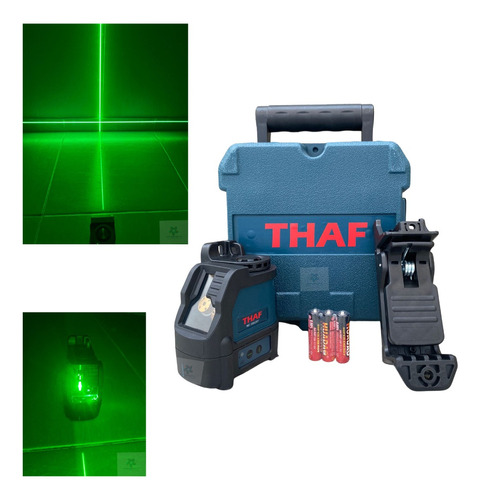 Nível Laser 2 Linhas Verde Thaf Alcance 30m