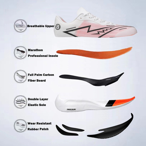 Zapatos Para Correr De Fibra De Carbono Para Parejas, Zapato
