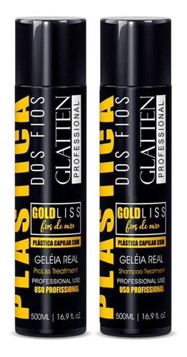 Keratina Plástica De Jalea Real Gold Liss Glatten Kit 500ml