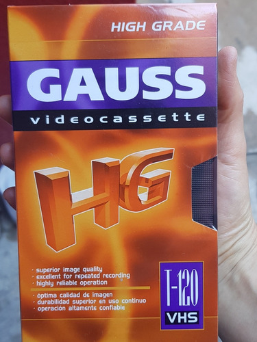 Video Cassette Vhs Gauss T-120
