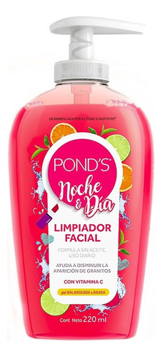 Limpiador Facial Pond´s Noche Y Día Sin Aceite Envase 220ml Tipo de piel Mixta