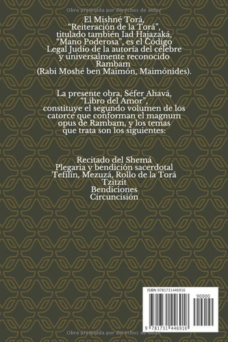 Sefer Ahava - El Libro Del Amor: Mishne Tora - Iad Hajazaka