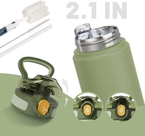 Fjbottle Botella De Agua Aislada Con Pajita ' Botella De Agu