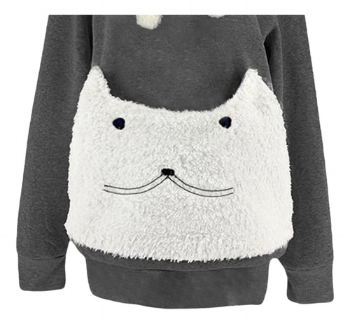 Sudadera Con Capucha Para Mascotas Sudadera Informal M Gris