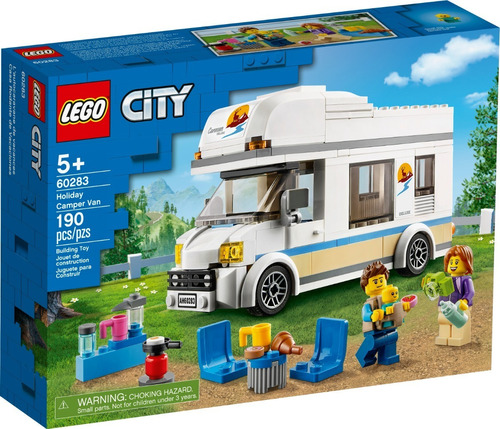 Imagem 1 de 3 de Lego City - Trailer De Férias Moto Home 190 Peças - 60283